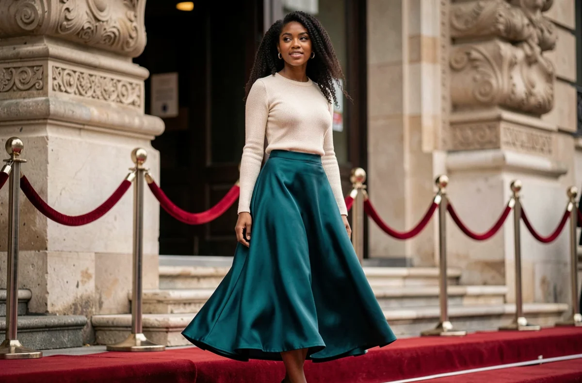 Jeune actrice française d'origine caribéenne sur le tapis rouge d'un cinéma français, illustrant la nouvelle diversité du septième art en France