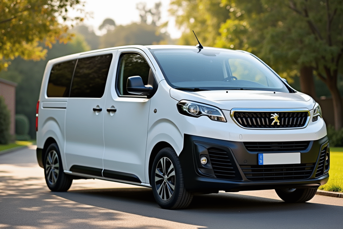 Voiture Peugeot Expert 5 places en extérieur en journée